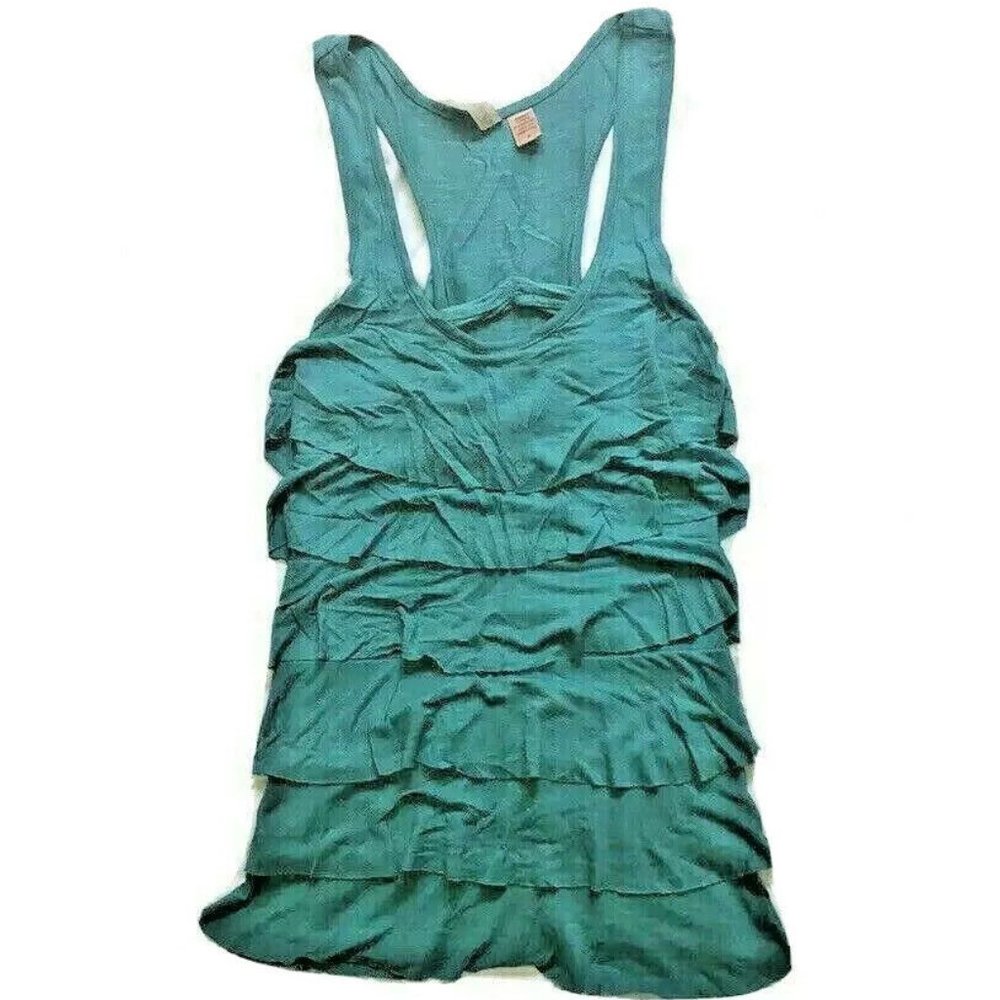 Eyeshadow Layered Ruffled Racerback Tank - Picture 2 of 7